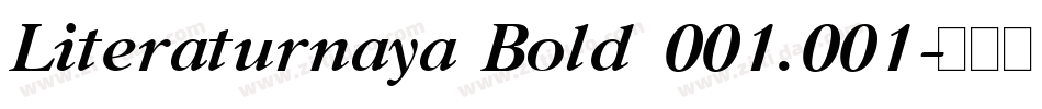 Literaturnaya Bold 001.001字体转换